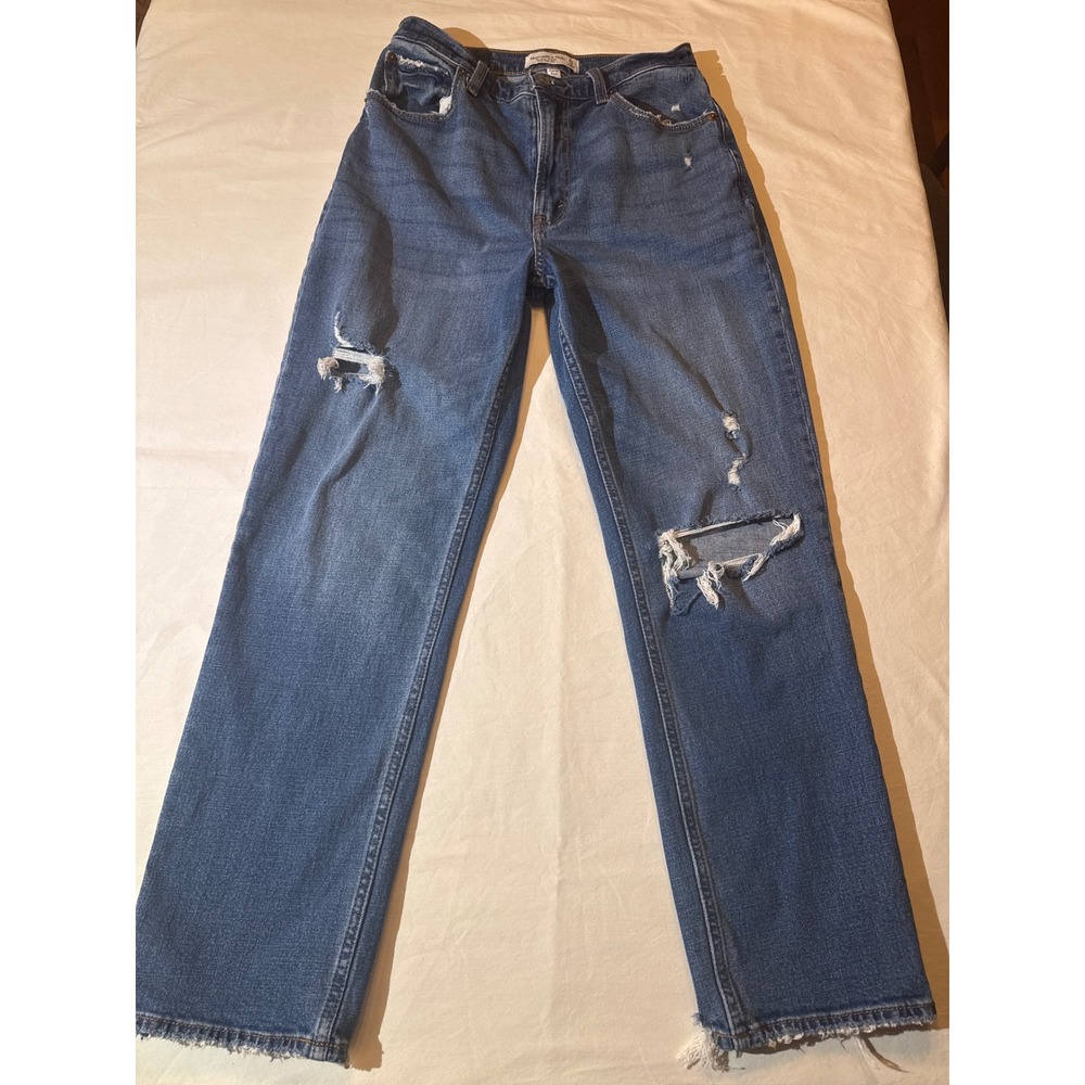 Abercrombie & Fitch Curve Love The Ankle Straight Ultra High Rise Sz 27 4L Y2K - Picture 3 of 6